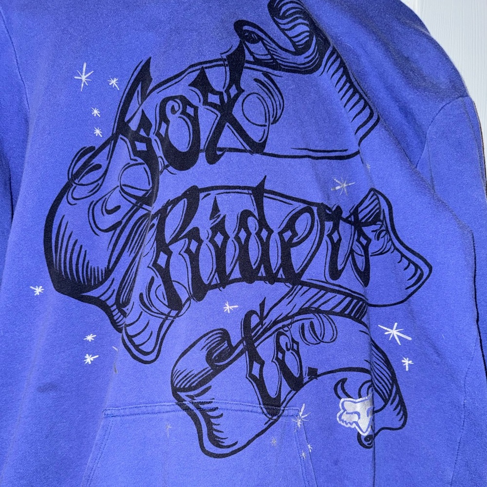 Fox Blue Graphic Crewneck Sweater - Picture 2 of 8